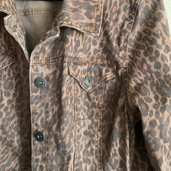 Leopard print denim jacket - Picture 2 of 4
